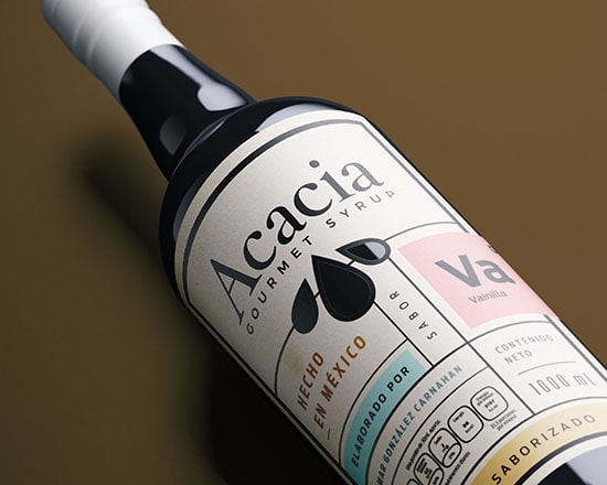 OME diseño Proyecto Acacia Gourmet Syrup